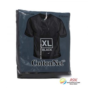 Cotton Net Basic Original Cut Black Extra Large