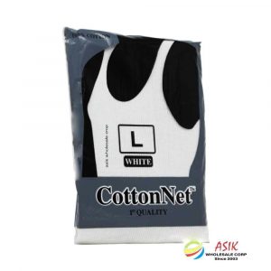 Cotton Net Men’s A-Shirt White Large