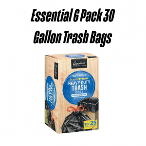 Essentials Trash Bags Drawstring - 6 Bags