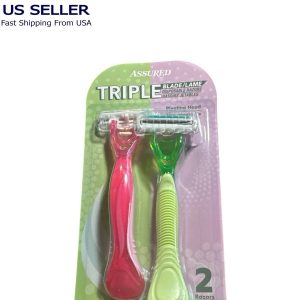 Assured Triple Blade Razor 2 Pac Pivoting Head