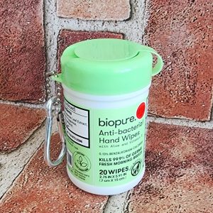 Biopure Anti Bacterial Hand Wipes 20 Count