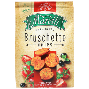 Maretti Bruschette Chips Garlic Tomato,Olives & Oregano