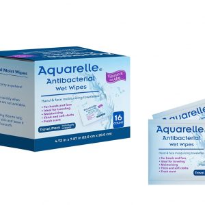 Aquarelle Antibacterial Travel Wipes 20count
