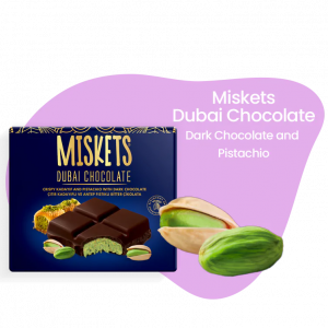 Miskets Crispy Kadayif and Pistachio with Dark Chocolate