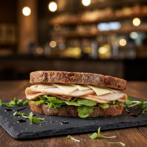 Ham & Cheese on Cranberry Bread