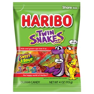 Haribo Gummi Candy Twin Snakes 4oz