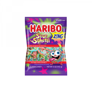 Haribo Gummi Candy Zing Sour Sghetti 4oz