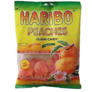 Haribo Gummi Candy Peaches 4oz