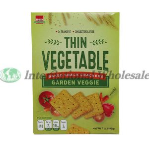 Thin Vegetable Baked Snack Crackers 7 oz