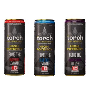 Torch THC Seltzer Blue Razz High Potency 60mg 4pk