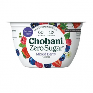 Chobani Greek Yogurt Zero Sugar Mixed Berry 5.03oz*
