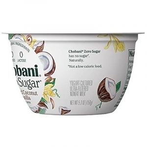 Chobani Greek Yogurt Zero Sugar Toasted Toasted Coconut Vanilla 5.03oz*
