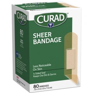 Curad Sheer Assorted Bandages 80 Pieces