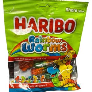Haribo Gummi Candy Rainbow Worms 4oz