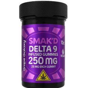Smak'd Delta 9 Infused Gummies Grape Galaxy 250 mg 3.52 Oz