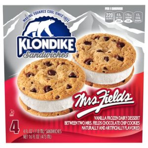 Klondike Mrs. Fields Vanilla Sanduíches