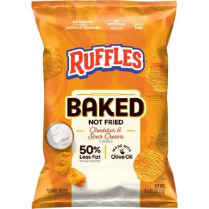 Ruffles Chips Baked Cheddar & Sour Cream Big Bag